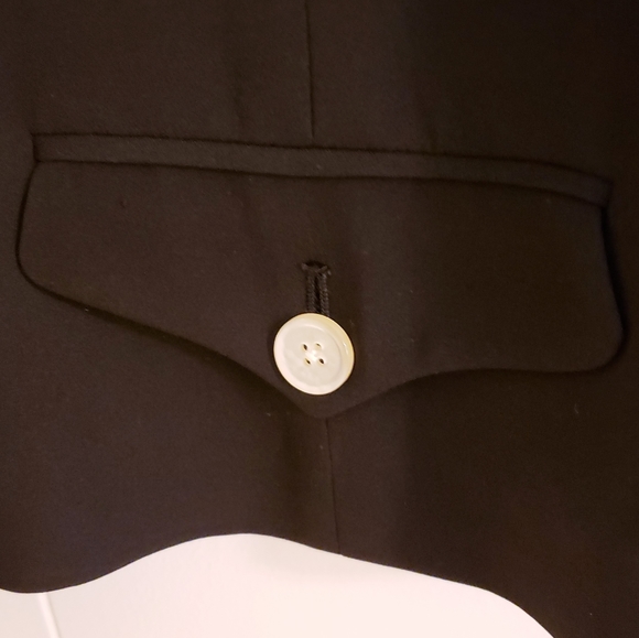 NWT Lauren Ralph Lauren Petite Women 14P Blazer Jacket Black 100% Silk Button Up - Picture 7 of 13